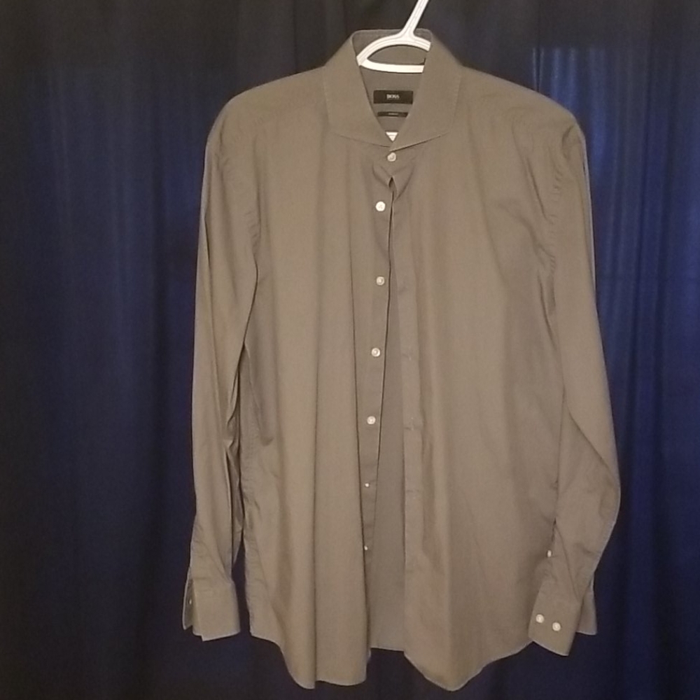 Hugo Boss grey dress shirt